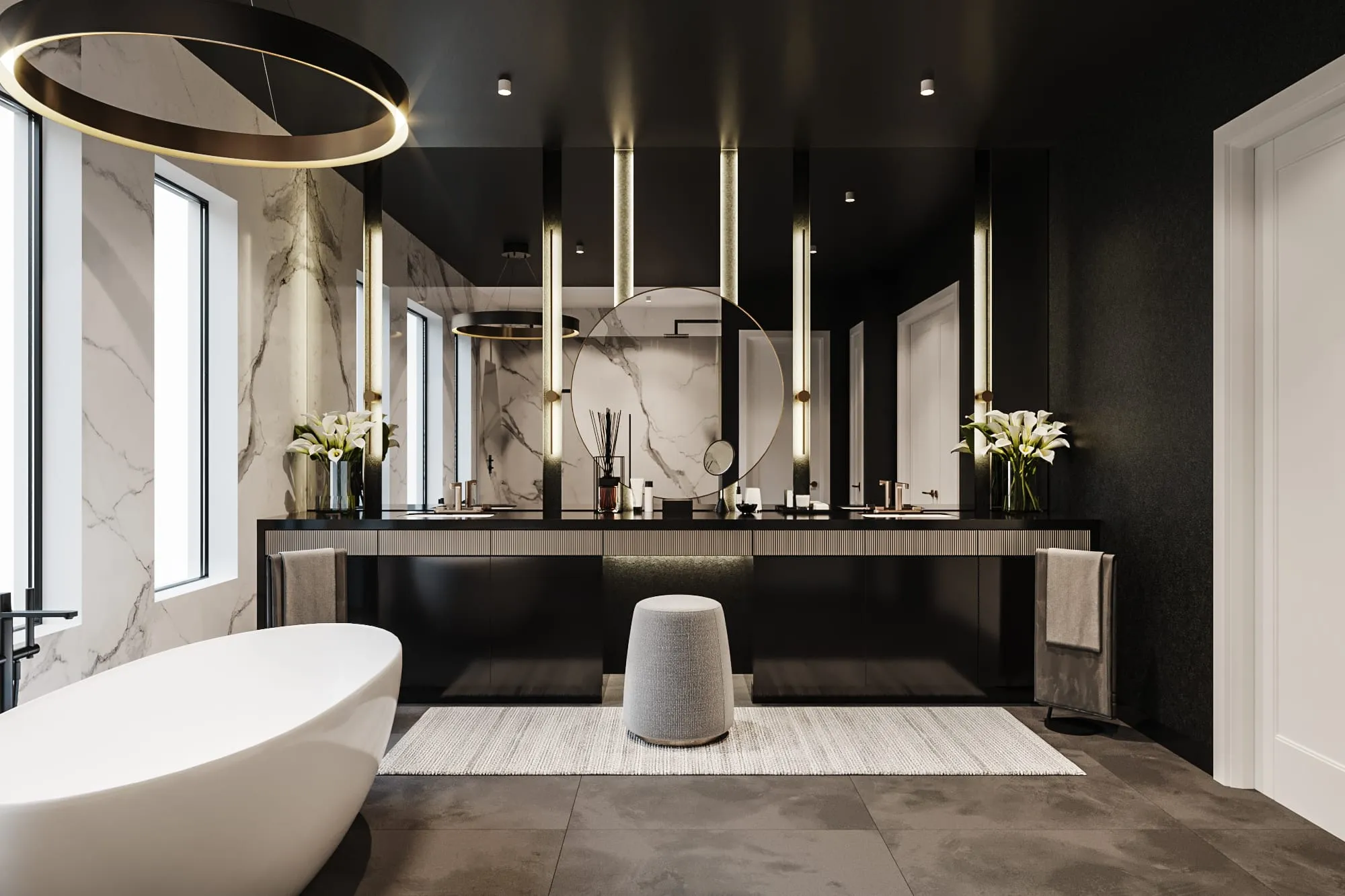Luxury hotel bathroom